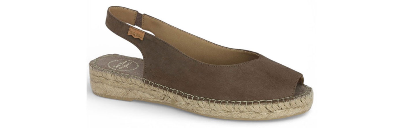 Espadrilles marrons grande taille pour femme